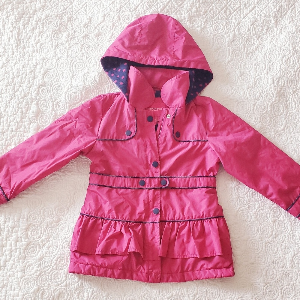 London Fog girls fleece lined rain jacket